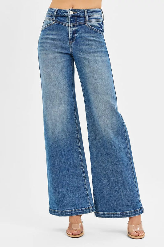 Vida jeans med hög midja och hjärtficka, bild 2
