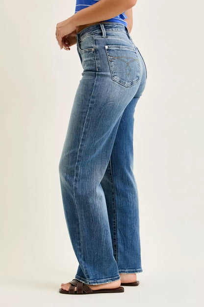 Raka 90-talsjeans med mellanmidja, bild 3