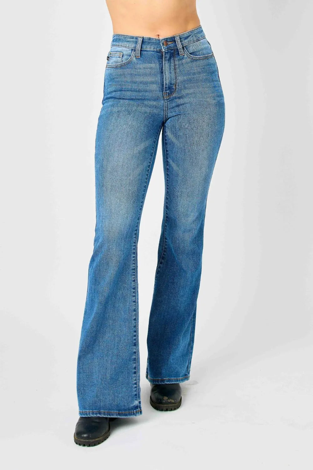 Klassiska flare-jeans med hög midja, bild 1