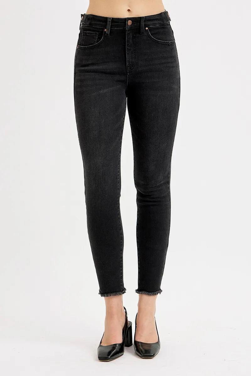 Svarta skinnyjeans med hög midja, bild 3