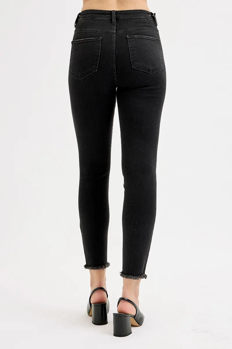 Svarta skinnyjeans med hög midja, bild 5