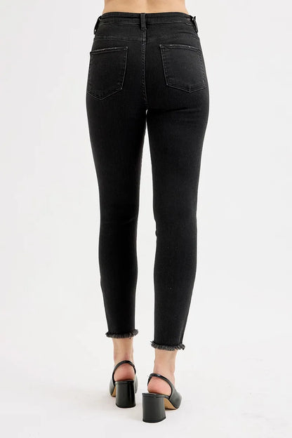 Svarta skinnyjeans med hög midja, bild 5