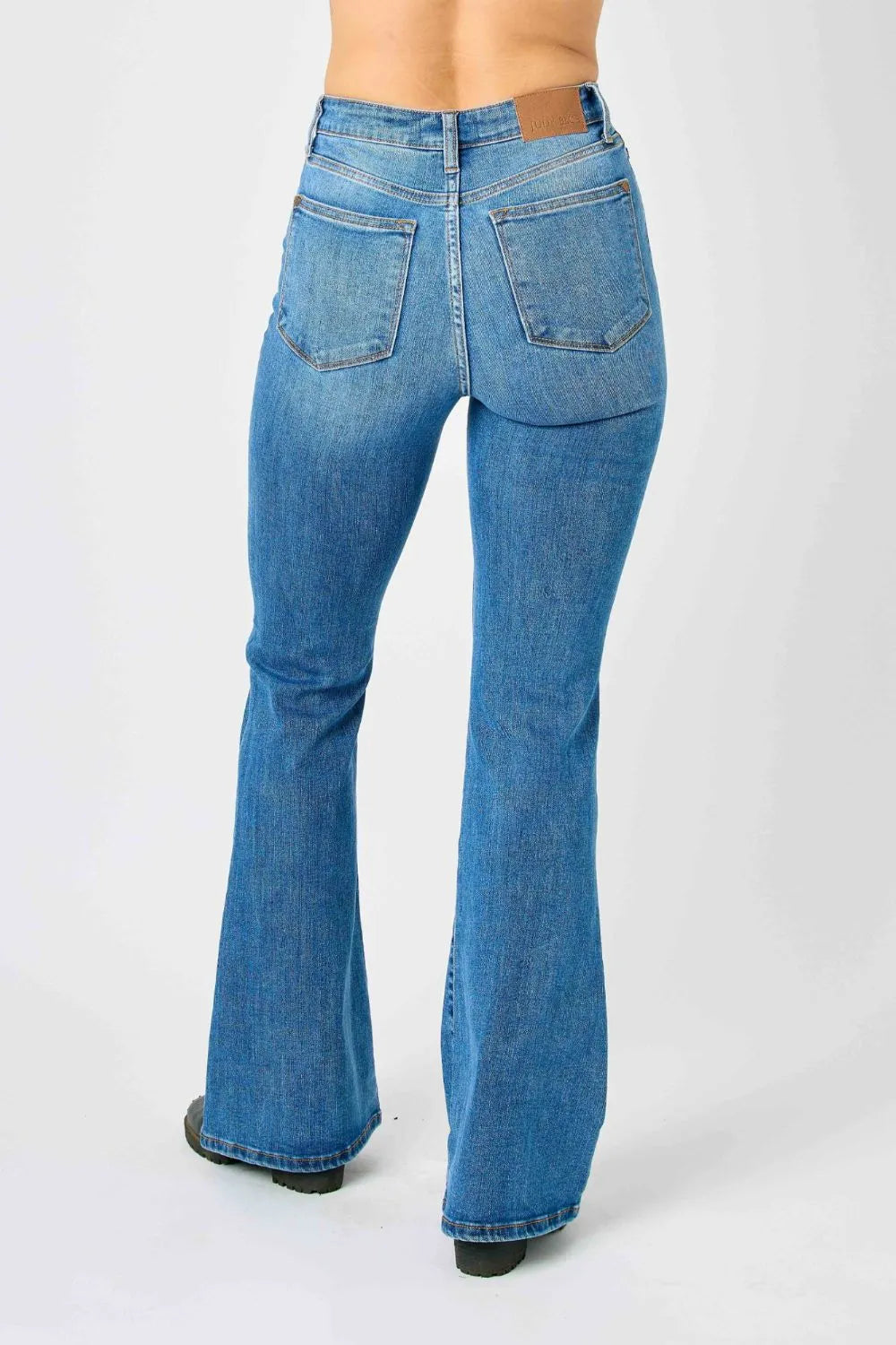 Klassiska flare-jeans med hög midja, bild 7