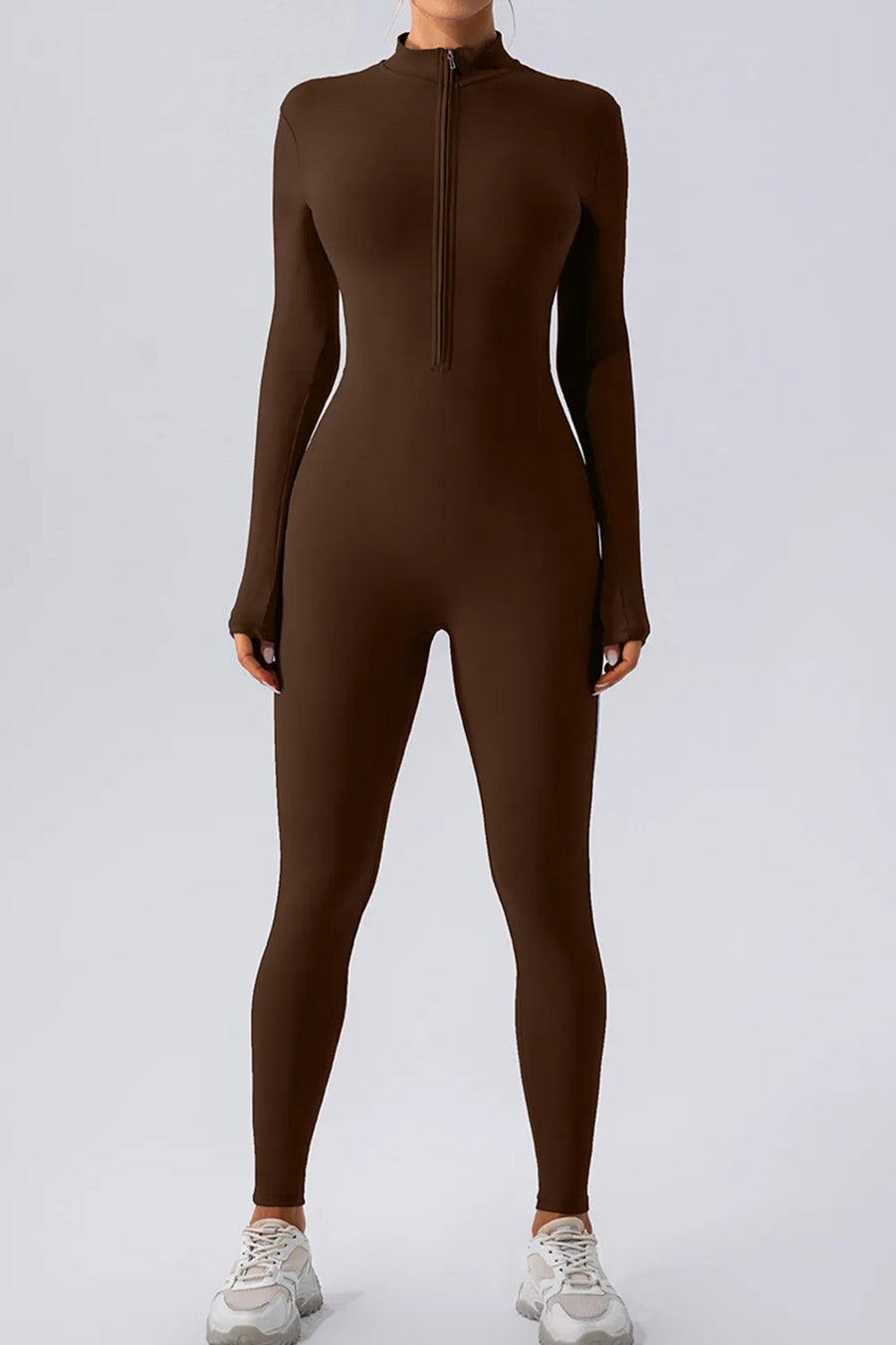 Active jumpsuit med half zip och mock neck Stella & Co