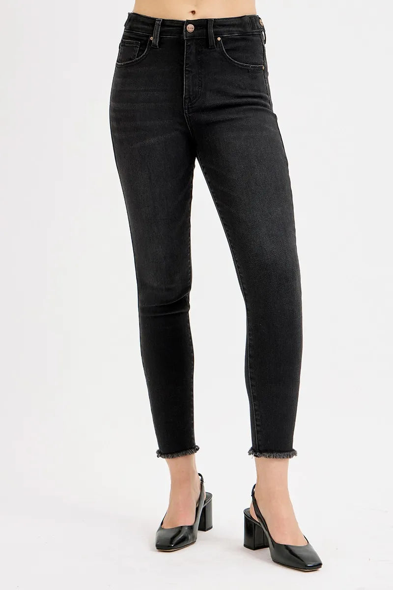 Svarta skinnyjeans med hög midja, bild 2