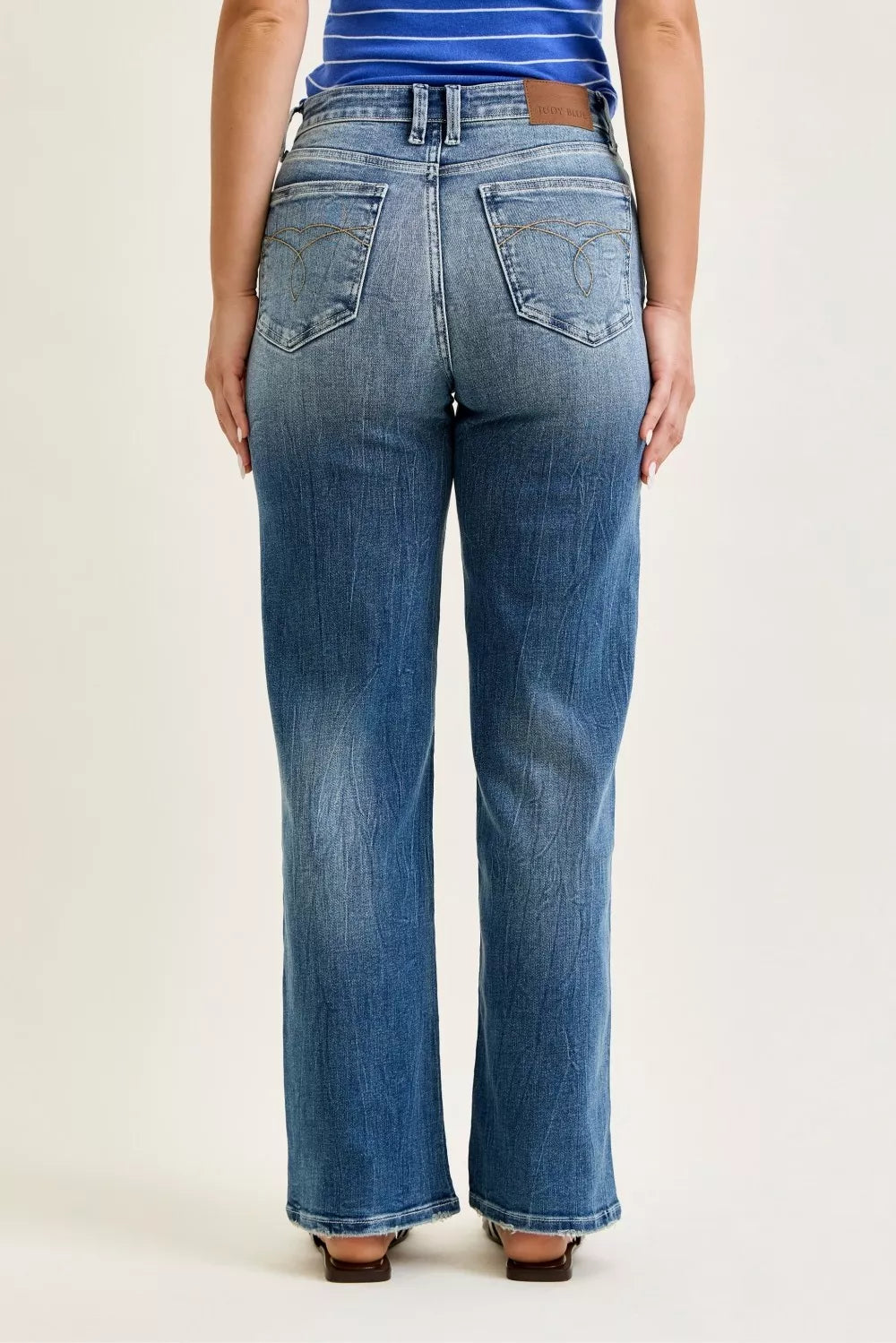 Raka 90-talsjeans med mellanmidja, bild 4