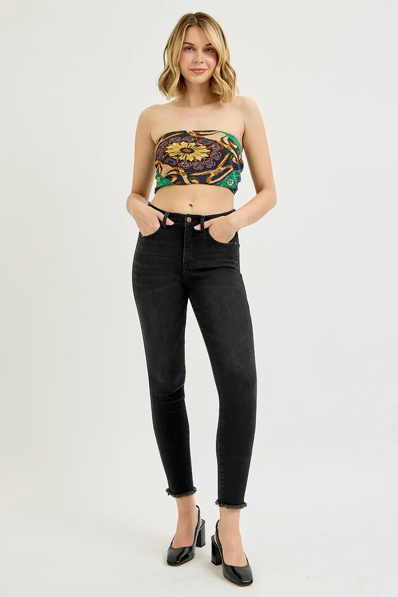 Svarta skinnyjeans med hög midja, bild 6