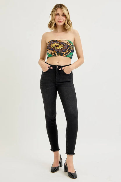 Svarta skinnyjeans med hög midja, bild 6