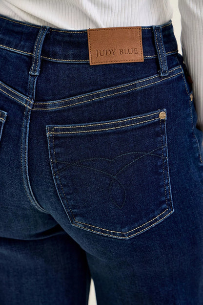 Vida jeans med hög midja i mörk tvätt, bild 9